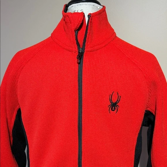 Spider Men’s Steller Full-Zip Jacket, Fleece Lined, Black & Red (Size Medium) - Picture 6 of 9